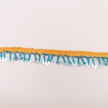 Brown Beaded Sequins Fringe Trim, Craft Ribbon Christmas Trimming, Trim By 3 Yards Decorative Trim